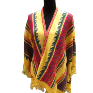 ANDEAN Ruana Wrap, Bright Knit